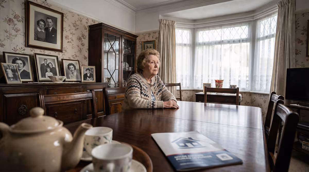 Woman expressing concern, representing care and attention for elderly parents